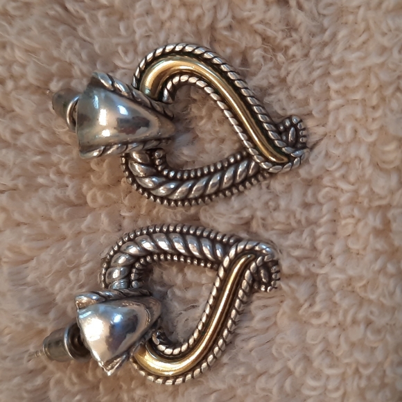 Brighton two tone heart earings - Picture 1 of 3